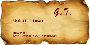 Gutai Timon névjegykártya